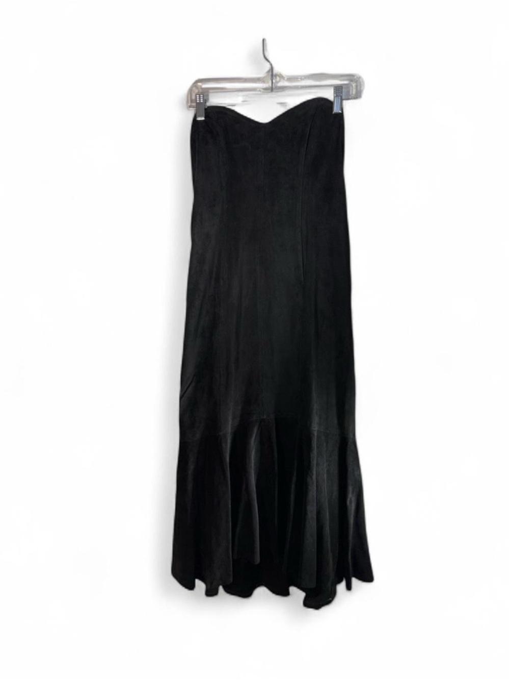 Vintage Wilsons Leather Black Strapless Maxi Dress